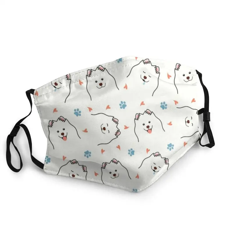 

Многоразовые самоед собака забавные мем маска для лица с животным узором маска Для мужчин Для женщин Для мужчин против дымки защитный респи...