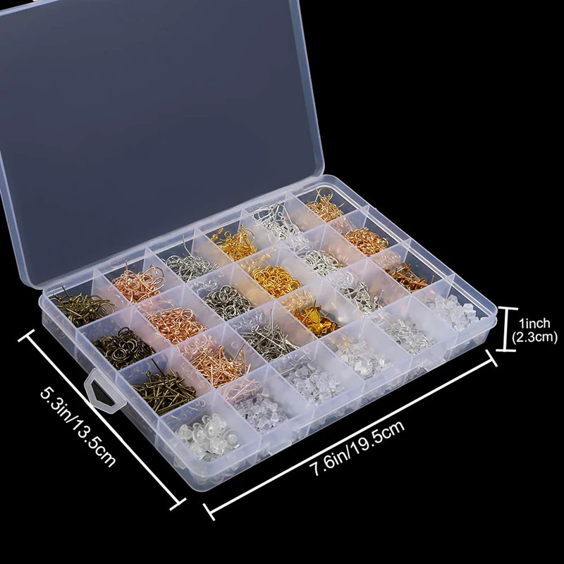 463 шт. принадлежности для изготовления сережек набор с крючками кольца прыжков