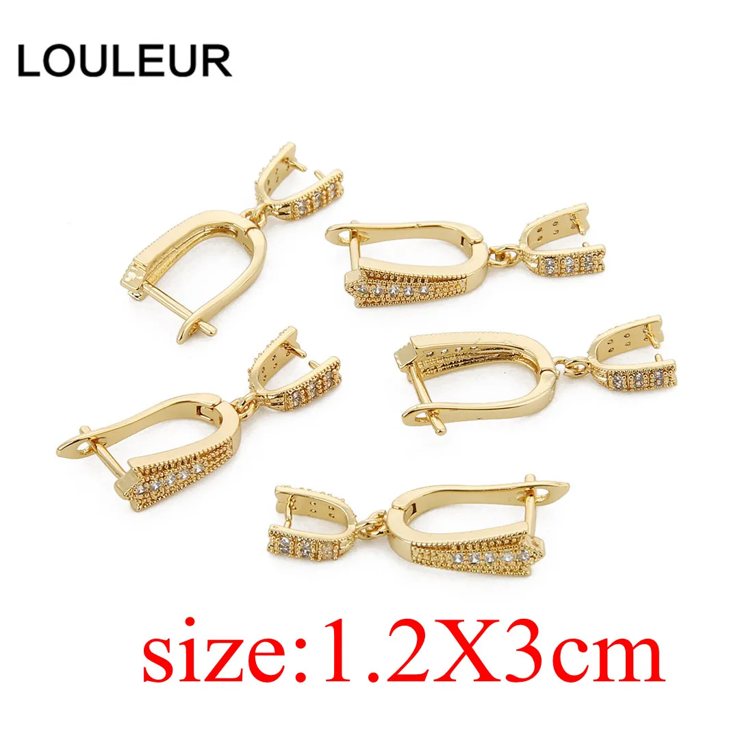 Louleur, 2 шт./лот, u-образные серьги в форме листа, крючок для женщин, сделай сам, серьги, модные ювелирные аксессуары, серьги, застежки, крючки