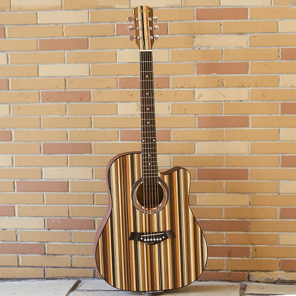 Гитарный гриф из дерева и розового 41 дюйм 20 класса поп полоска стиль колледжа для