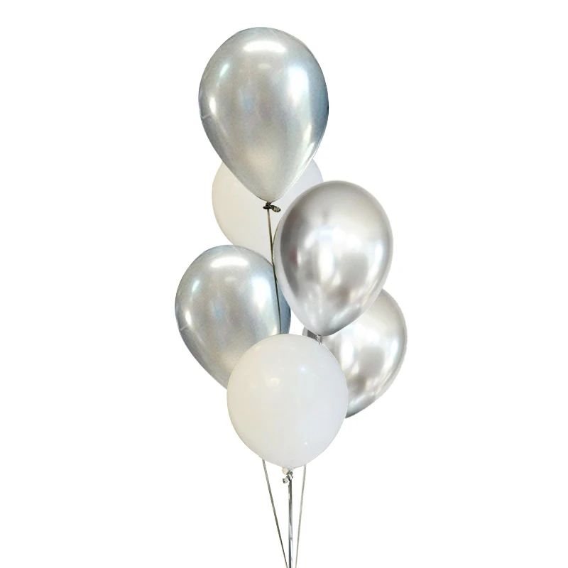 Набор воздушных шаров комплект из 6 жемчужных темно синих с конфетти 12 дюймов для