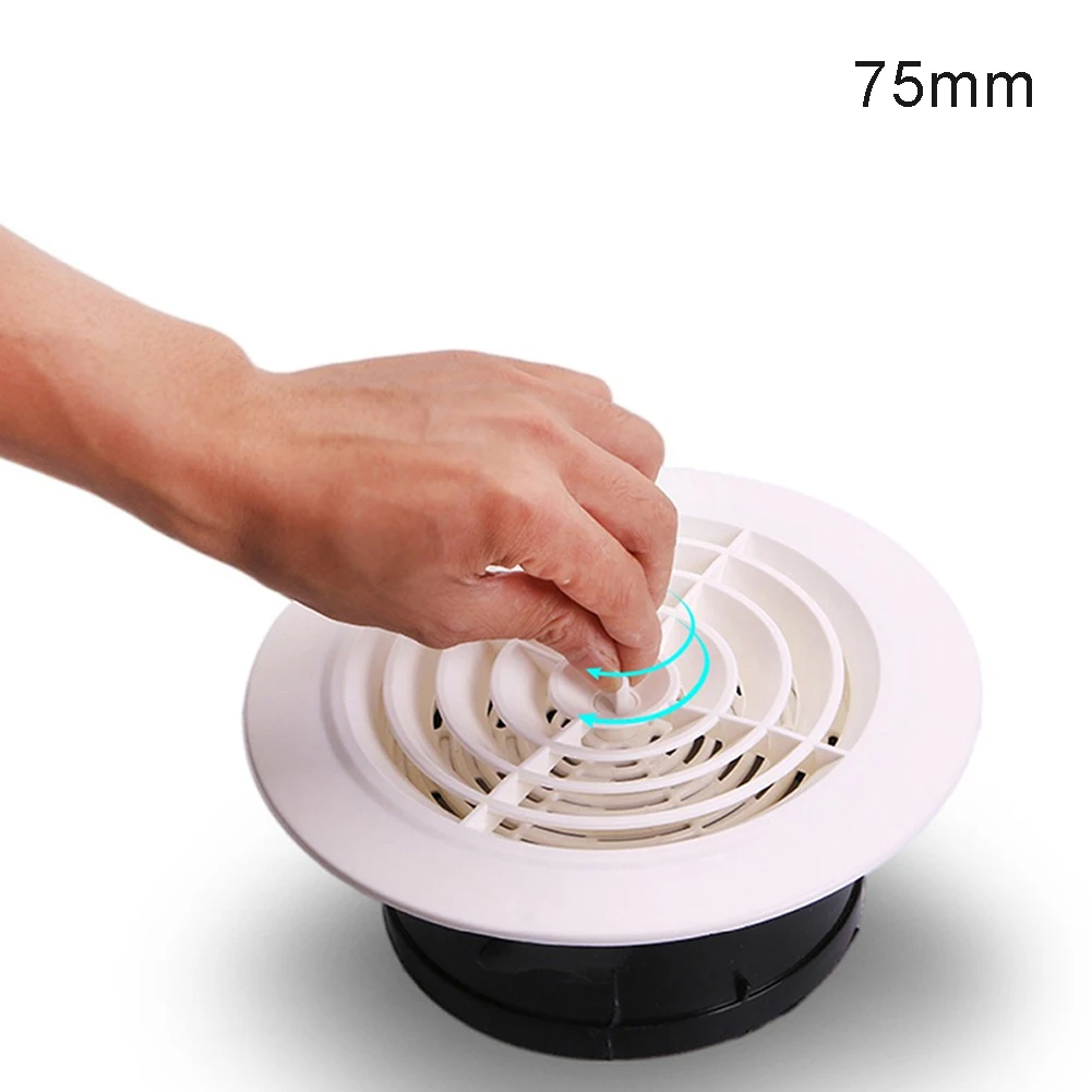 

Round Air Vent Louver Grille Cover Outlet Adjustable Exhaust Vent Ventilation Suitable For Wall Or Ceiling Mounted
