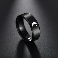 2021 new creative simple sun and moon couple ring mens ring fashion wild popular moon sun ladies ring
