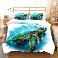 3d bedding set bedroom coverlet home textiles sea turtle printed duvet cover with pillowcases couple single size