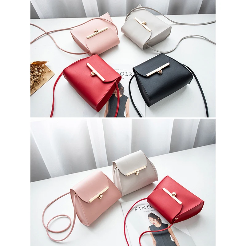 

Women PU Leather Handbag Satchel Messenger Cross Body Shoulder Money With Cash Square Bag Purse