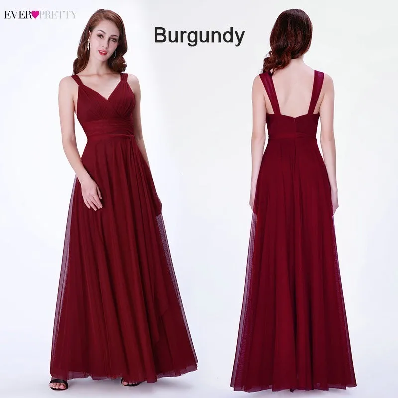 Длинные платья для выпускного Ever Pretty, платья из тюля с V-образным вырезом, без рукавов, трапециевидного силуэта, сине-зеленого, розового цвета, EP07303, весна-лето