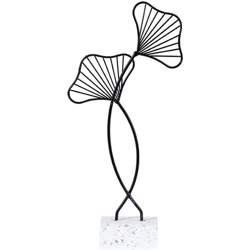 Скандинавский минимализм гинкго лист Веерообразное настольное украшение