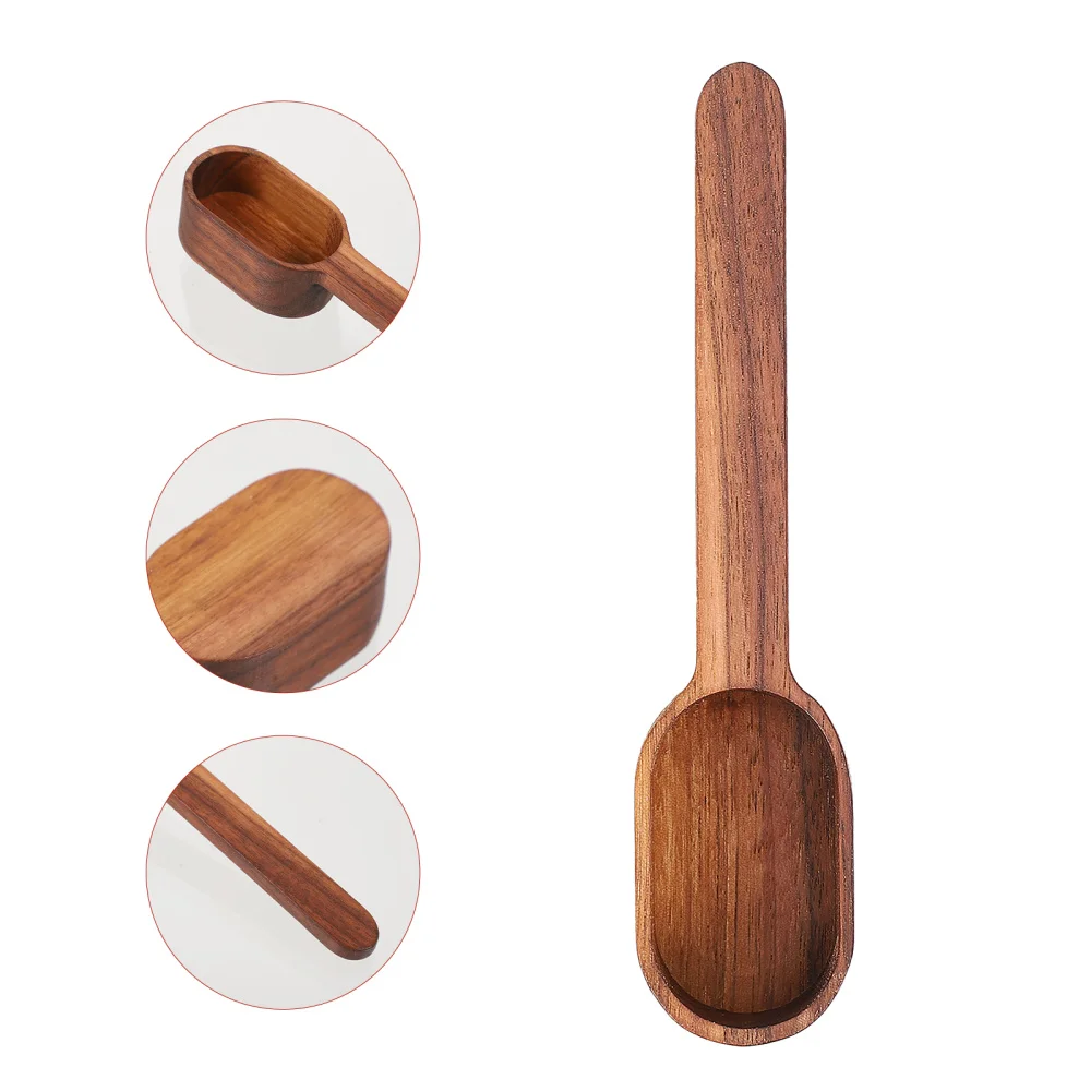 

1Pc Black Walnut Wood Spoon Coffee Bean Cereal Measure Scoop (Assorted Color)