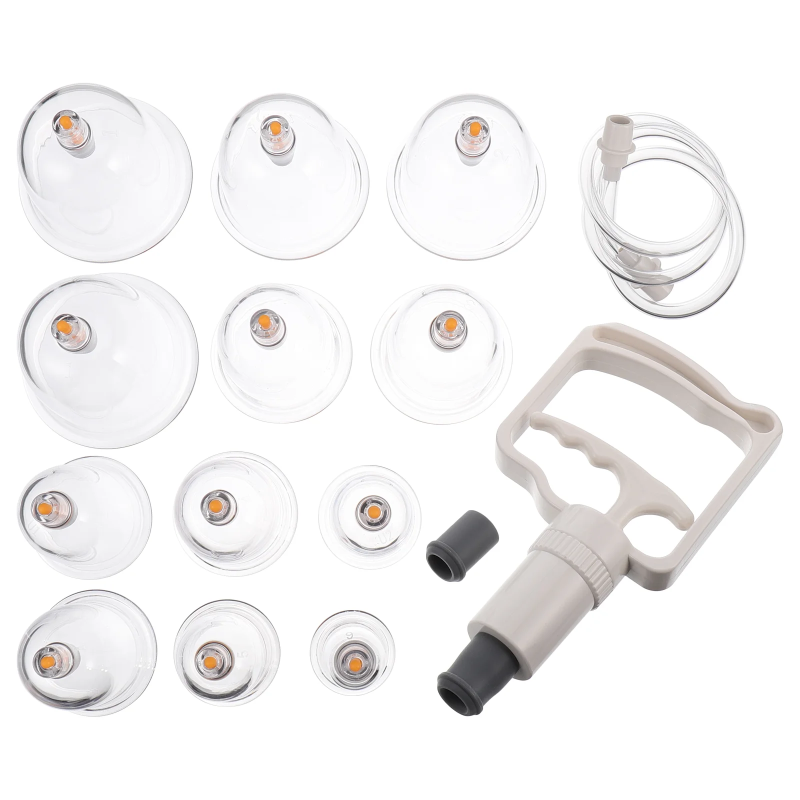 

1 Set 12-Cup Cupping Therapy Set Muscle Pain Relief Device Body Massager Pump