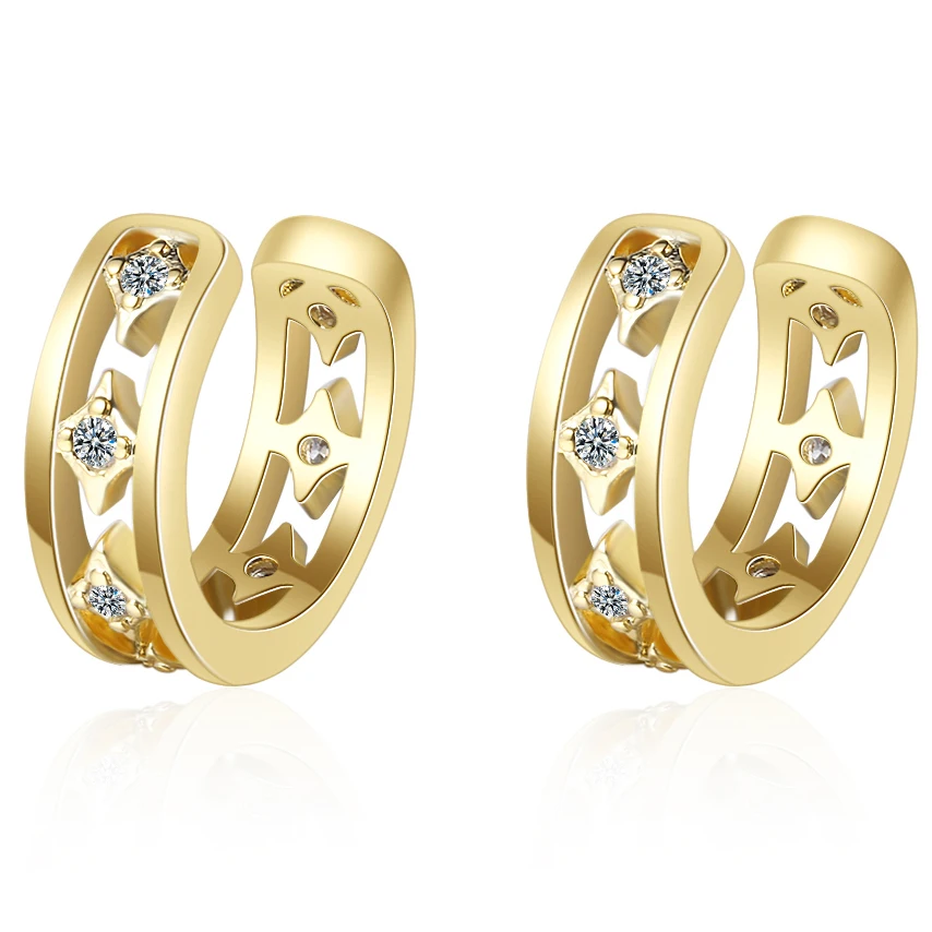 Женские серьги Клипсы из серебра 925 пробы с фианитом|Серьги-клипсы| |