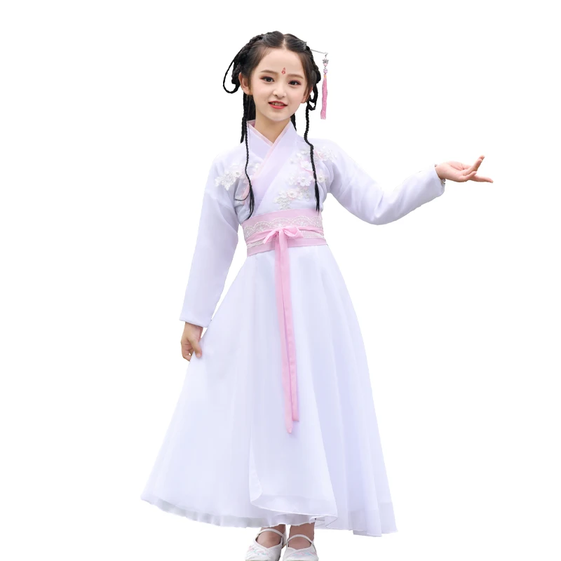 

Children's Hanfu Girls New Dance Costumes Chinese Woman Performance Dress Ancient Fairy Hanfu for Girl New Year Tangsuit