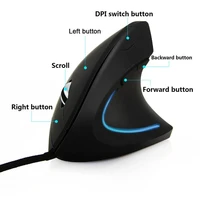 wired right hand vertical mouse ergonomic gaming mouse 800 1200 1600 dpi usb optical wrist healthy mice mause for pc computer