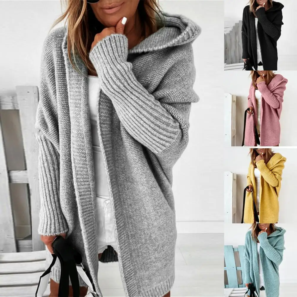 

Patchwork Streetwear Solid Color Batwing Cardigan Sweater for Dating