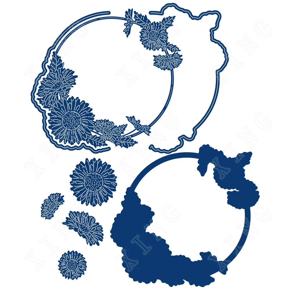 

2022 New Metal Cutting Dies Soaring Botanicals Frame Molds Diy Gift Card Diary Scrapbooking Stickers Aesthetic Craft Cut Stencil