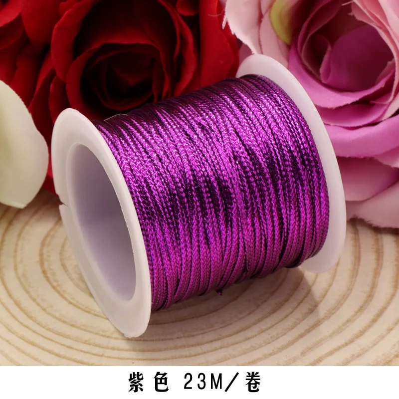 23 метра в рулоне золотая и Серебряная лента полая сделай сам веревка для ярлыков