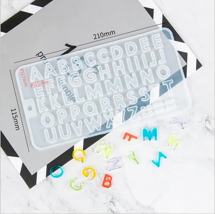 1 шт. Английский алфавит формы для эпоксидной смолы смешанные Стиль силиконовые