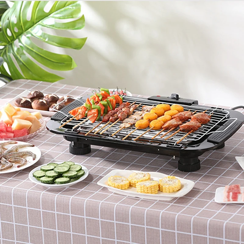 

Electric Barbecue Heating Smokeless Barbecue with Grill Tray Barbecue Plug Eu Plug