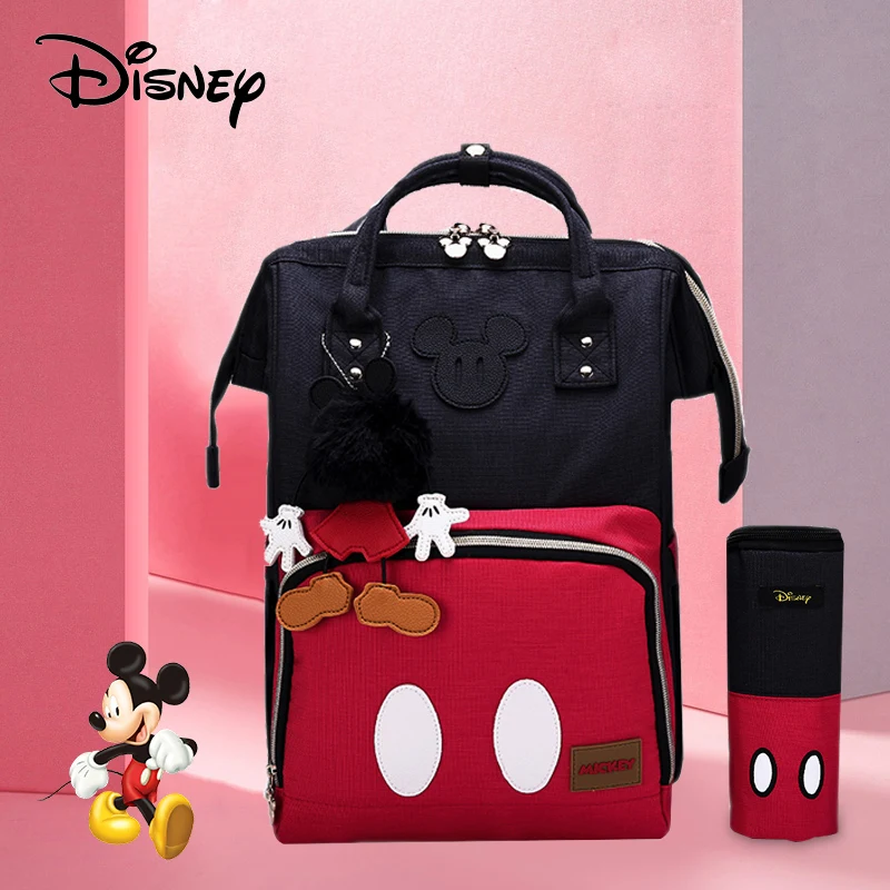 Красная сумка для подгузников Disney Minnie Mickey водонепроницаемая ухода за ребенком