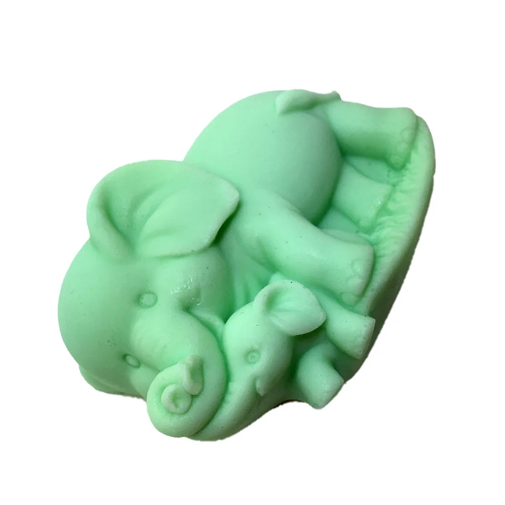 Формы для мыла в виде слона мамы и ребенка силиконовые формы шоколада помадки