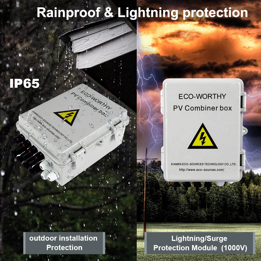 Комбинированная коробка PV для солнечных батарей с молниеносной разрядкой током
