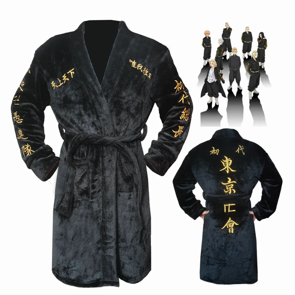 

Tokyo Revengers Sano Manjiro Cosplay Costume Tokyo Manji Gang Mikey Bodysuit Pajamas Bathrobe