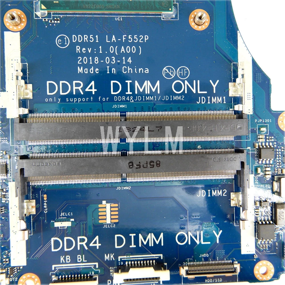 Материнская плата 0JT6T7 DDR51 LA-F552P i9-8950 HK CPU N17E-G3-A1 для ноутбука DELL ALIENWARE 15 R4 100%