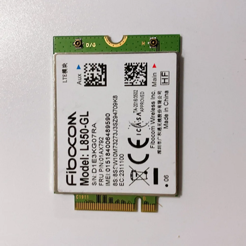 Fibocom L850-GL WWAN Card For Thinkpad X1 carbon 6th/7th gen X280 T480 T580 T490 P52s X390  X1 Yoga 3rd gen X380 Yoga 01AX792