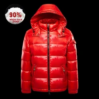 winter 90 white duck down jacket men hooded shiny male parkas fashion streetwear 2021 canada quilted puffer coat brand clothing