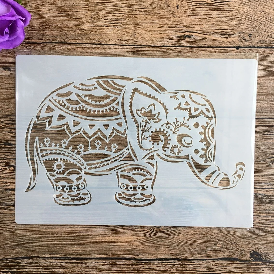 A4 29 *21cm animal Elephant DIY Stencils Wall Painting Scrapbook Coloring Embossing Album Decorative Paper Card Template,wall