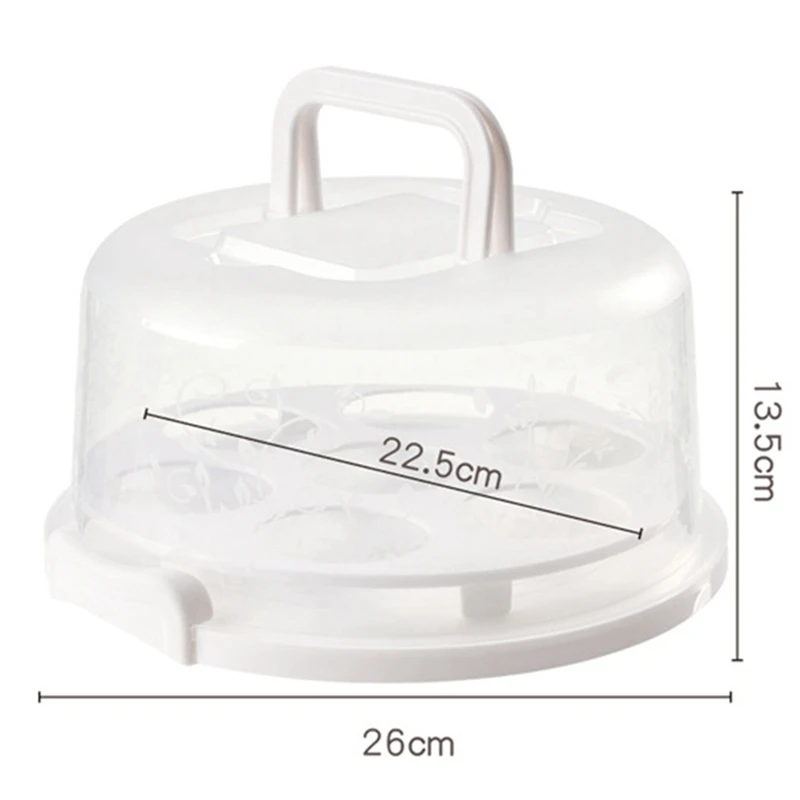 

Portable Cake Storage Box Food Fresh-keeping Box Birthday Wedding Kitchen Baking Container Cupcake Dessert Fruit Storage Carrier