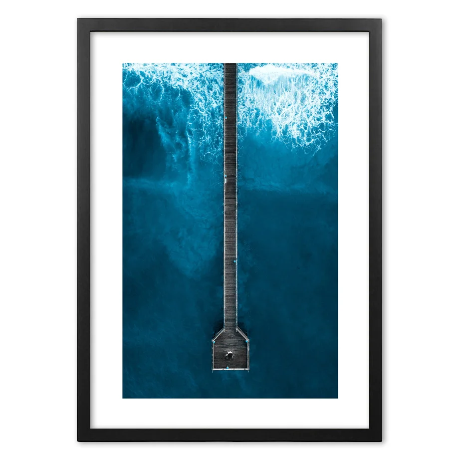 Морской пейзаж понтонная настенная печать бумага картина скандинавские плакаты
