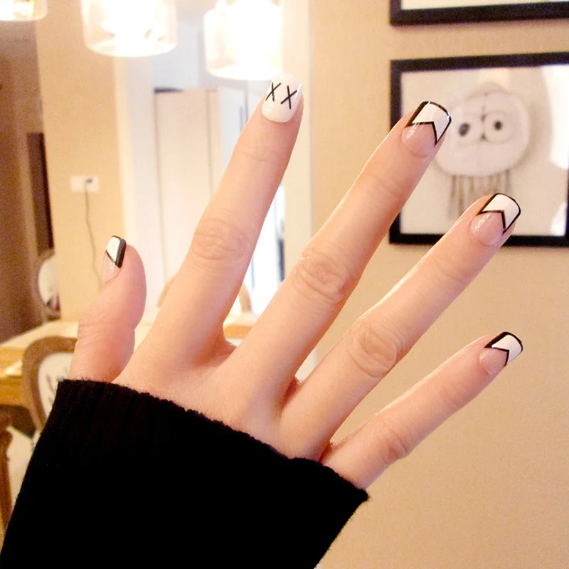 Горячая продажа 24 шт./компл. поддельные ногти квадратного типа Свадебные невесты