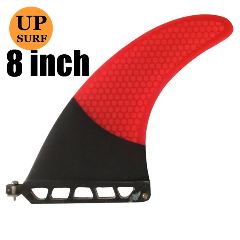 8 inch red 9 дюймов firberglass carbon один плавник " 7" " доска для серфинга sup плавник Лонгборд плавник 8 - Цвет: 8 inch red