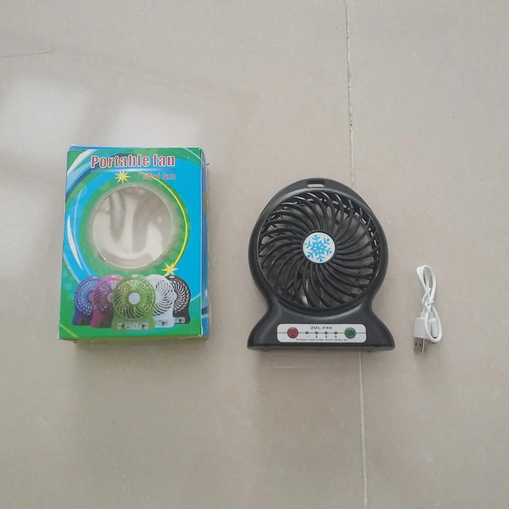 

Mini Rechargeable Portable Multifunctional Fan 3 Gear Speed USB/Li-ion Battery