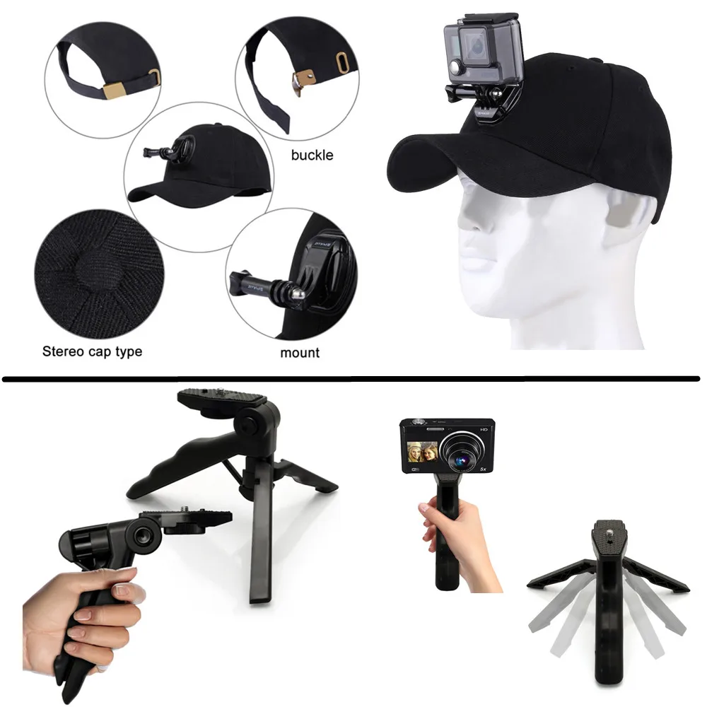 Набор аксессуаров для экшн камеры GoPro Hero 9 8 7 6 Sony X3000 X1000 AS50 AS30 AZ1 Yi 4k Mijia Insta360 Sjcam Thieye