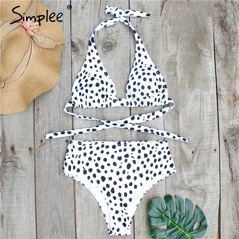 Женский купальник Simplee с цветочным принтом микро бикини большого размера v