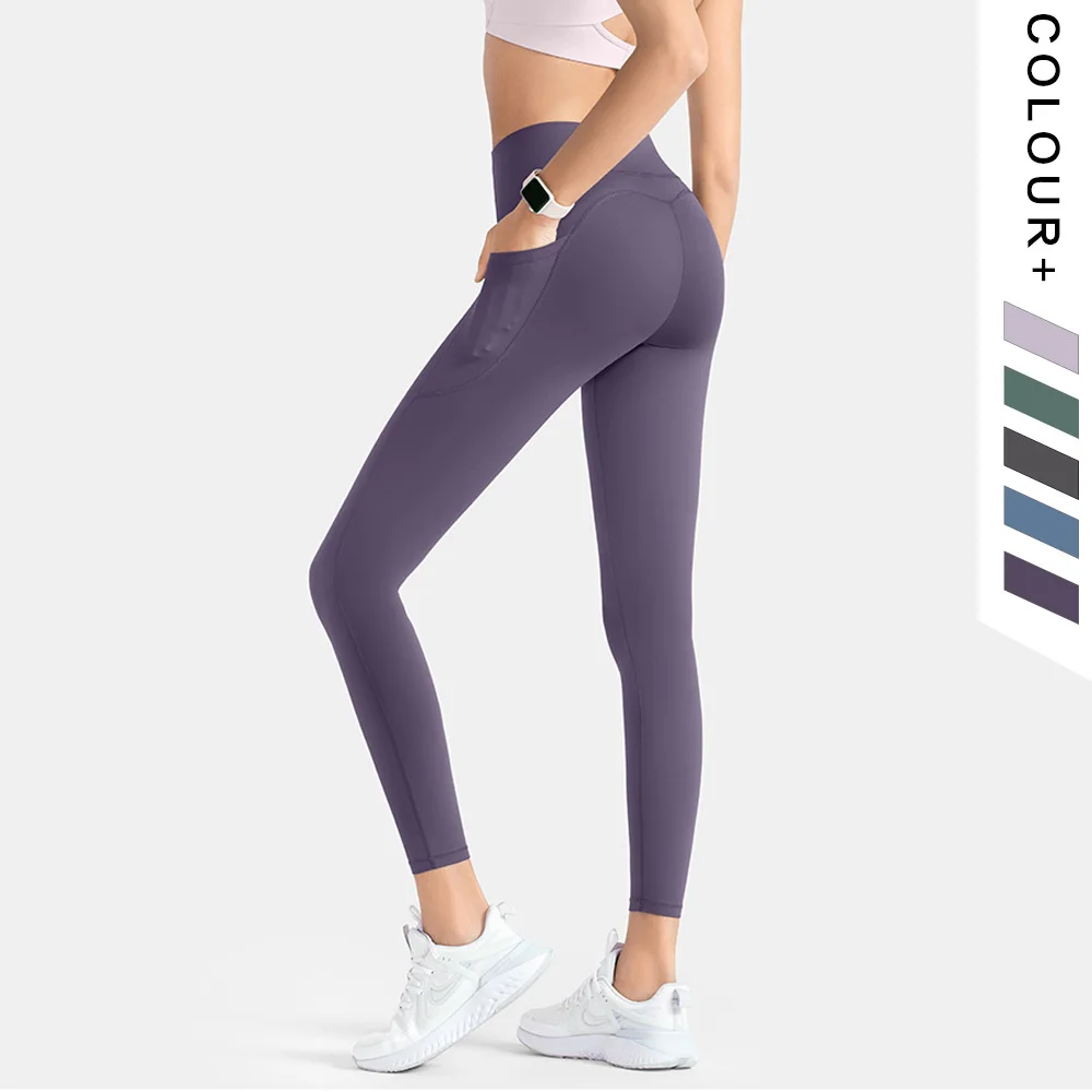 

Leggings For Women With Bag Butt Lift Fitness Pants High-Waisted Scrunch Yoga Running Sports Workout Wear Thin