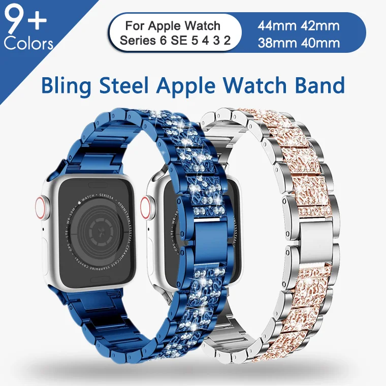 

Blue Bands For Apple Watch 6 5 4 SE 40mm 44mm watchband correa women pulseira bracelet for iwatch series 6 5 4 3 Strap 38mm 42mm