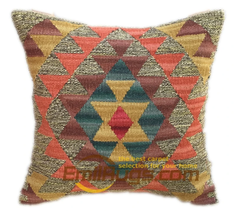 Геометрический домашний декор Цифровая ручная работа килим подушки ручной