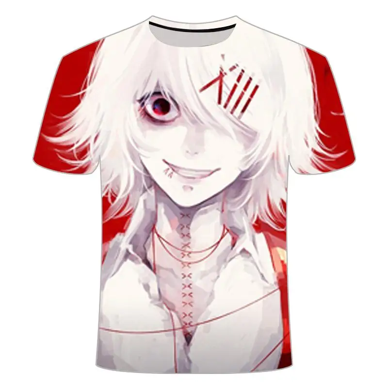 

Funny T Shirts Tokyo Ghoul T Shirt Men Blood Tshirts Casual Harajuku Shirt Anime Clothes Cosplay Tshirt Printed Tops Japan Style