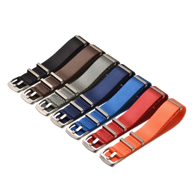 Zulu Canvas Nylon Watchband 20mm 22mm Ring Buckle Nato Men Sport Sweatproof Replacement Bracelet Watch Band Strap