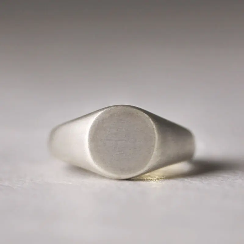 

Кольцо мужское из тайского серебра, простое регулируемое кольцо с матовой поверхностью, круглое в деловом стиле ретро, брендовая бижутерия