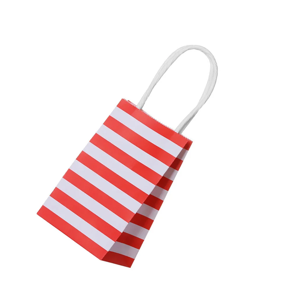 

15 Pcs Cross Stripe Paper Party Loot Bags Handles Wedding Birthday Gift Bags Wholesale Storage Orangizer Bag