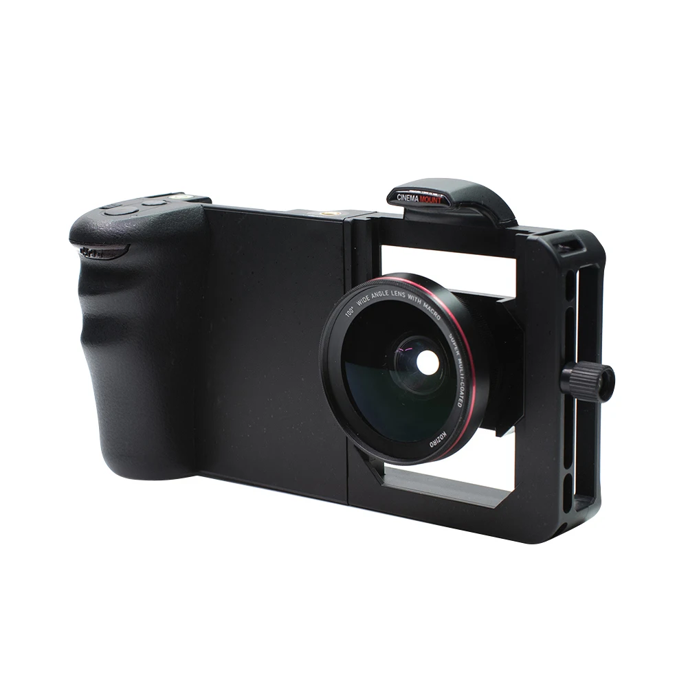 

Holder Vlogger Universal Camera Wide Angle Macro Lens Rig Smartphone Cage Stabilizer Accessories Filming Bluetooth 4.1 Portable