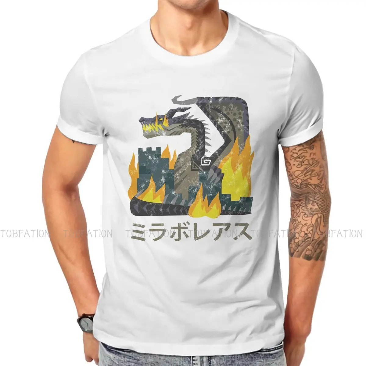 

Футболка с рисунком раталос Kanji, Необычные Топы с коротким рукавом, Подарочная одежда, Fatalis Kanji