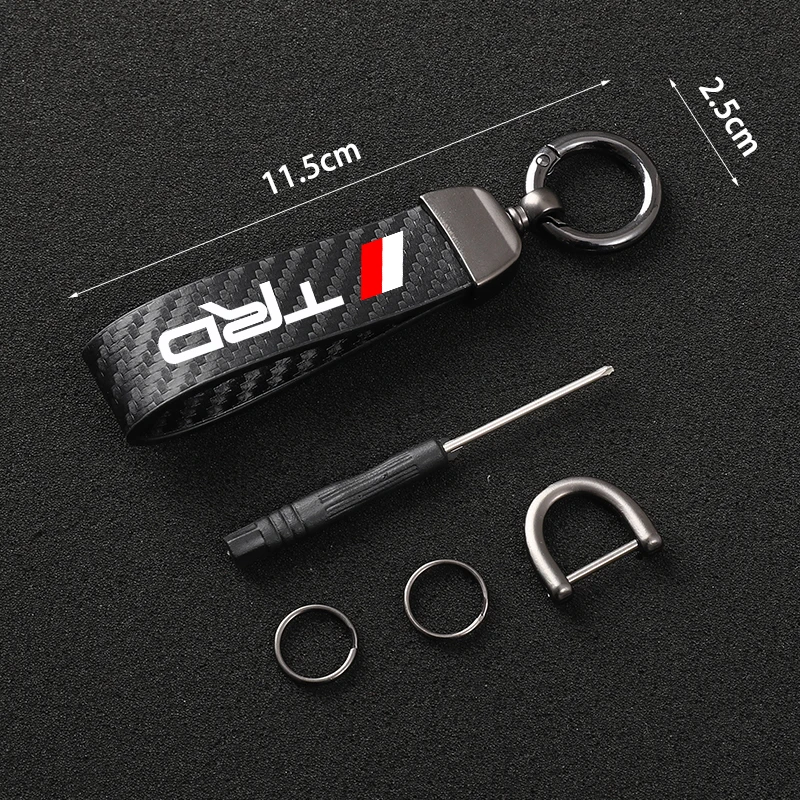 New Carbon Fiber Car Styling Keychain 4s Shop Fine Gift Key Ring For Toyota TRD VIOS Avensis Auris Hilux Corolla Camry RAV4 | Автомобили и