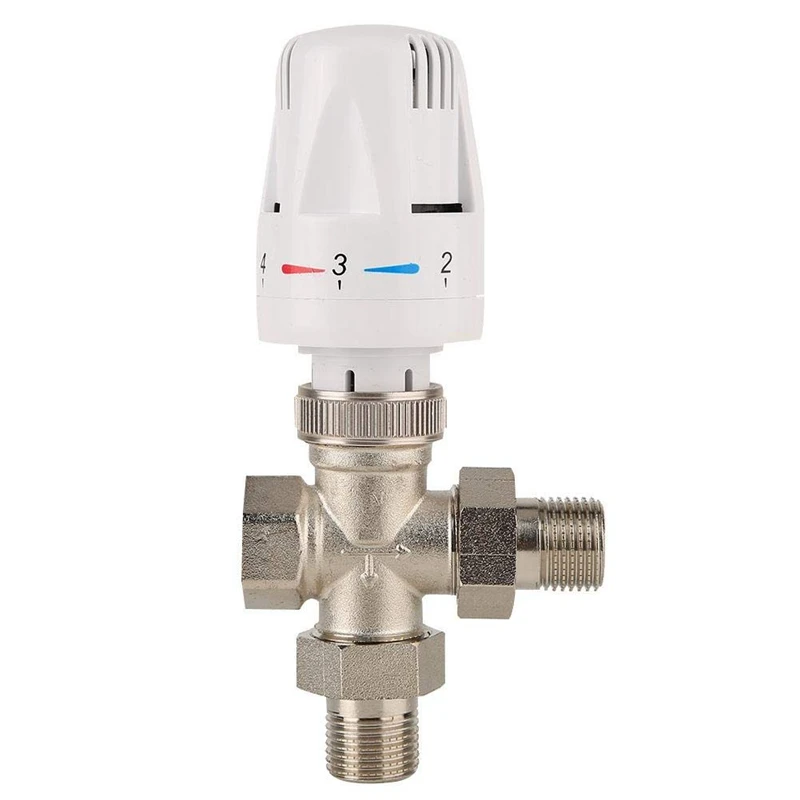 Promotion! 3 Way Thermostatic Radiator Valve Brass Cross Type Automatic Temperature Control or Water Oil Non-Corrosive a | Инструменты