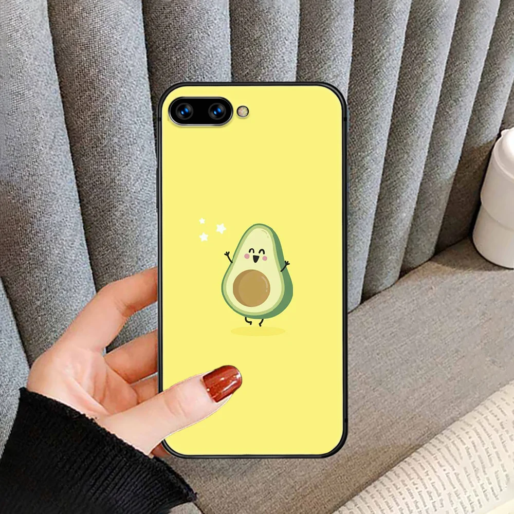 

Cartoon Cute avocado Phone Case For HUAWEI honor nova 5 7 8 9 10 20 30 A C T I X Lite Pro black coque fashion prime luxury
