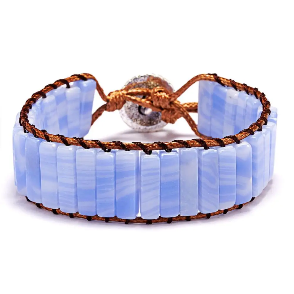 Новый дизайн винтажный браслет с 7 чакрами разноцветные кожаные браслеты ручной