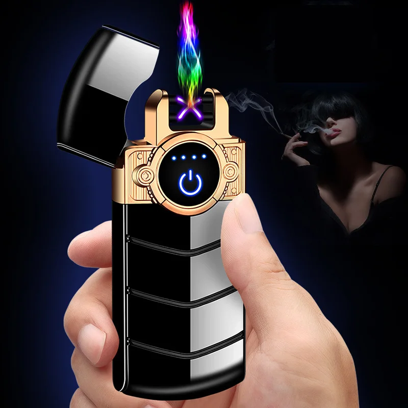 Сигарета с зарядкой от USB для сигар Зажигалки двухрядная дуговая зажигалка